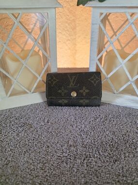 Louis Vuitton Monogram Canvas Key Pouch in Dark Brown